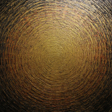 Peinture intitulée "Éclat or bronze gri…" par Jonathan Pradillon, Œuvre d'art originale, Acrylique Monté sur Châssis en bois