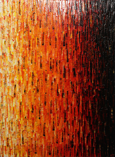 Картина под названием "Fondu chaleureux." - Jonathan Pradillon, Подлинное произведение искусства, Акрил Установлен на Деревя…