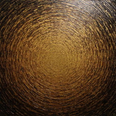 Peinture intitulée "Éclat or marron" par Jonathan Pradillon, Œuvre d'art originale, Acrylique Monté sur Châssis en bois
