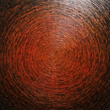 Peinture intitulée "Éclat orange rouge…" par Jonathan Pradillon, Œuvre d'art originale, Acrylique Monté sur Châssis en bois