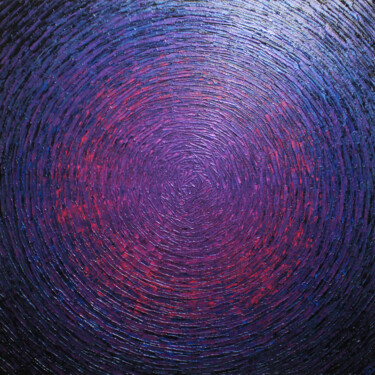 Peinture intitulée "Éclat rose bleu fon…" par Jonathan Pradillon, Œuvre d'art originale, Acrylique Monté sur Châssis en bois