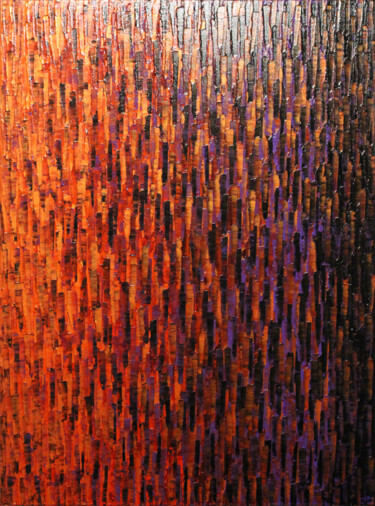 Peinture intitulée "Fondu orange rouge…" par Jonathan Pradillon, Œuvre d'art originale, Acrylique Monté sur Châssis en bois