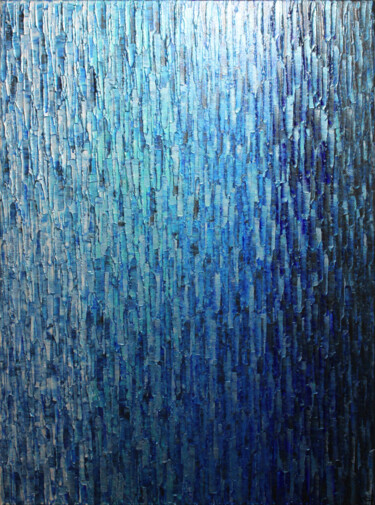 Peinture intitulée "Fondu blanc argenté…" par Jonathan Pradillon, Œuvre d'art originale, Acrylique Monté sur Châssis en bois
