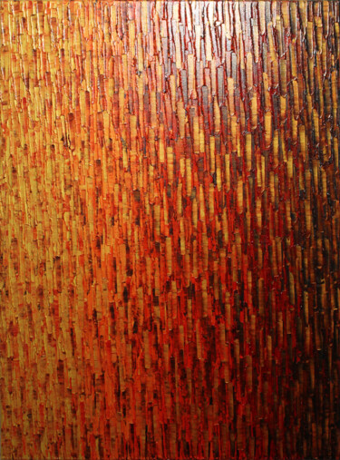 Schilderij getiteld "Fondu or orange rou…" door Jonathan Pradillon, Origineel Kunstwerk, Acryl Gemonteerd op Frame voor hout…