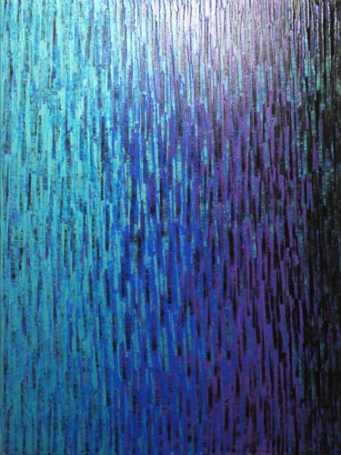 Peinture intitulée "Grand fondu bleu ir…" par Jonathan Pradillon, Œuvre d'art originale, Acrylique Monté sur Châssis en bois