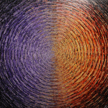 Картина под названием "Éclat mixte violet…" - Jonathan Pradillon, Подлинное произведение искусства, Акрил Установлен на Дере…