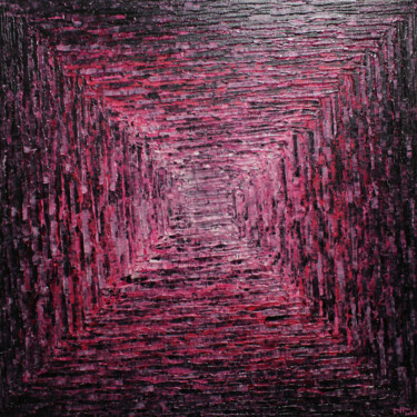 Peinture intitulée "Dégradé carré rose" par Jonathan Pradillon, Œuvre d'art originale, Acrylique Monté sur Châssis en bois