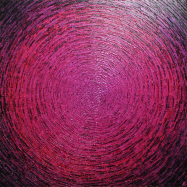 Painting titled "Éclat rose iridesce…" by Jonathan Pradillon, Original Artwork, Acrylic Mounted on Wood Stretcher frame