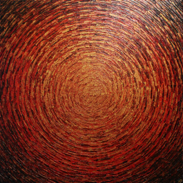 Peinture intitulée "Éclat or rouge." par Jonathan Pradillon, Œuvre d'art originale, Acrylique Monté sur Châssis en bois