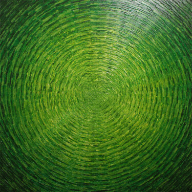 Pintura intitulada "Éclat vert." por Jonathan Pradillon, Obras de arte originais, Acrílico Montado em Armação em madeira