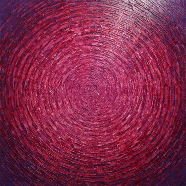 Painting titled "Éclat rose violet." by Jonathan Pradillon, Original Artwork, Acrylic Mounted on Wood Stretcher frame