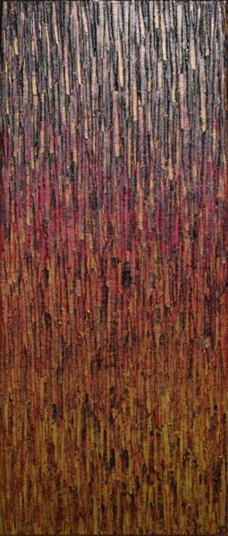 Pittura intitolato "Matrice or orange r…" da Jonathan Pradillon, Opera d'arte originale, Acrilico Montato su Telaio per bare…