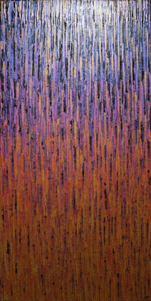 Malerei mit dem Titel "Matrice or rose ora…" von Jonathan Pradillon, Original-Kunstwerk, Acryl Auf Keilrahmen aus Holz monti…