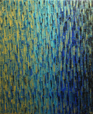 Ζωγραφική με τίτλο "Fondu couleur or d'…" από Jonathan Pradillon, Αυθεντικά έργα τέχνης, Ακρυλικό Τοποθετήθηκε στο Ξύλινο φο…