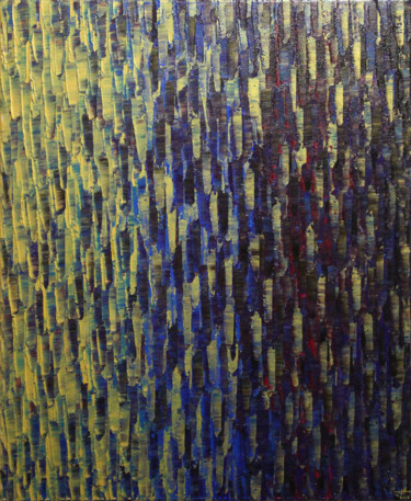 Malerei mit dem Titel "Fondu couleur doré…" von Jonathan Pradillon, Original-Kunstwerk, Acryl Auf Keilrahmen aus Holz montie…