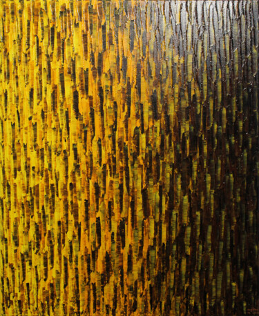 Schilderij getiteld "Fondu couleur jaune…" door Jonathan Pradillon, Origineel Kunstwerk, Acryl Gemonteerd op Frame voor hout…