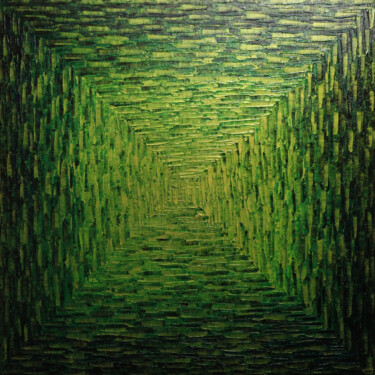 제목이 "Grand dégradé carré…"인 미술작품 Jonathan Pradillon로, 원작, 아크릴 나무 들것 프레임에 장착됨