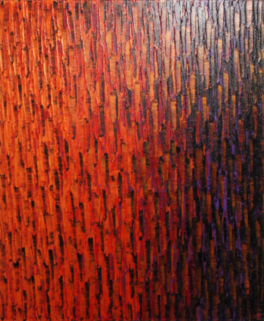 Painting titled "Fondu couleur orang…" by Jonathan Pradillon, Original Artwork, Acrylic Mounted on Wood Stretcher frame