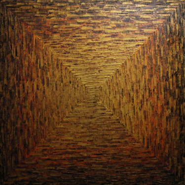 Pintura intitulada "Grand dégradé carré…" por Jonathan Pradillon, Obras de arte originais, Acrílico Montado em Armação em ma…