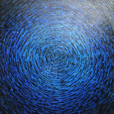 Schilderij getiteld "Grand éclat bleu et…" door Jonathan Pradillon, Origineel Kunstwerk, Acryl Gemonteerd op Frame voor hout…