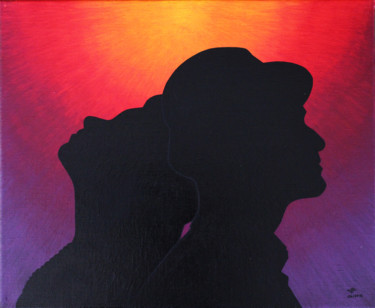 Painting titled "Couple" by Jonathan Pradillon, Original Artwork