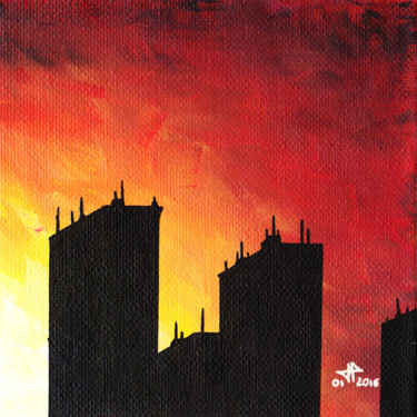 Painting titled "Urbanisation 3" by Jonathan Pradillon, Original Artwork, Acrylic
