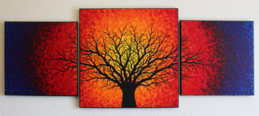 Painting titled "Arbre noir" by Jonathan Pradillon, Original Artwork, Acrylic