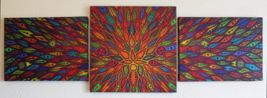 Painting titled "Diffusion" by Jonathan Pradillon, Original Artwork, Acrylic Mounted on Wood Stretcher frame