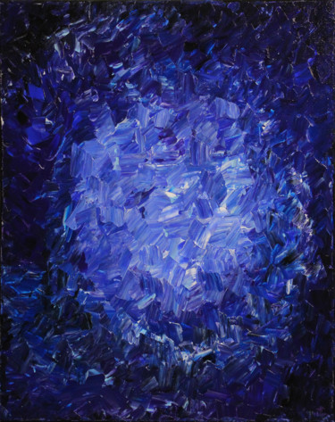 Malerei mit dem Titel "Bleu profond" von Jonathan Pradillon, Original-Kunstwerk, Acryl