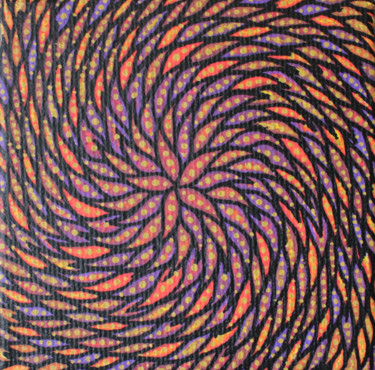 Malarstwo zatytułowany „Floral spirale” autorstwa Jonathan Pradillon, Oryginalna praca, Farba w spray'u