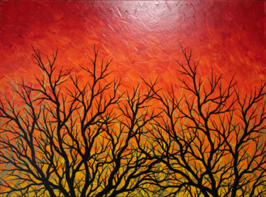 Картина под названием "Forêt brasillante" - Jonathan Pradillon, Подлинное произведение искусства, Акрил Установлен на Деревя…