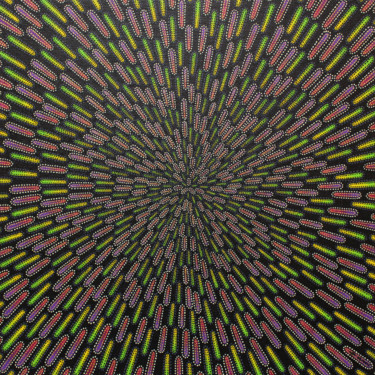 Peinture intitulée "Particule verdâtre…" par Jonathan Pradillon, Œuvre d'art originale, Acrylique Monté sur Carton