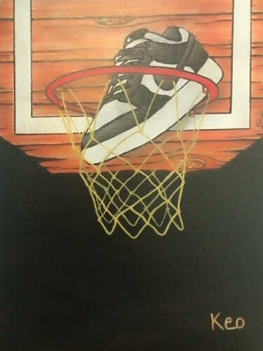 Картина под названием "Peinture Nike Dunk" - Jonathan Soukhavanh, Подлинное произведение искусства, Акрил Установлен на карт…