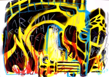 Картина под названием "ARCHAIC CORINTH AFT…" - Jonathan Wain, Подлинное произведение искусства, Пастель