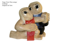 Sculpture intitulée "Tango" par Jongleurs De Terre, Œuvre d'art originale, Céramique