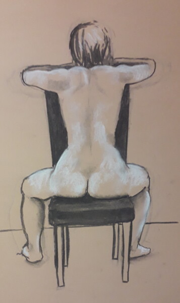 Drawing titled "life drawing3" by Jon Phillipson Brown, Original Artwork, Charcoal
