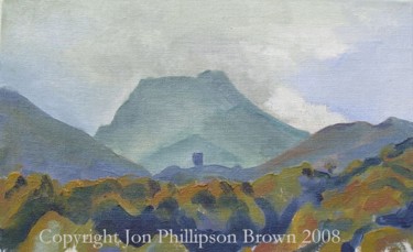 Pintura intitulada "Vista desde Labarej…" por Jon Phillipson Brown, Obras de arte originais