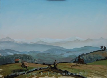 Peinture intitulée "View towards the Co…" par Jon Phillipson Brown, Œuvre d'art originale, Huile