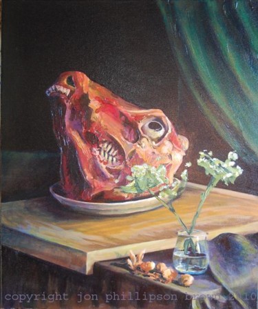 Malerei mit dem Titel "Still life with cal…" von Jon Phillipson Brown, Original-Kunstwerk, Öl