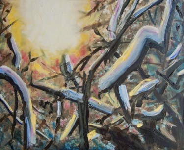 Malerei mit dem Titel "The Winter Sun" von Jon Phillipson Brown, Original-Kunstwerk, Öl