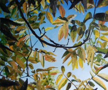 Peinture intitulée "The Leaves and bran…" par Jon Phillipson Brown, Œuvre d'art originale, Autre