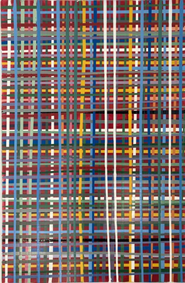 Картина под названием "Lines #1" - Jonathan Whittle, Подлинное произведение искусства, Акрил