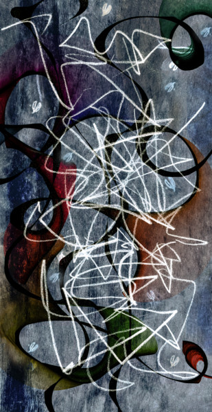 Digitale Kunst mit dem Titel "Midnight in the Gar…" von Jon Woodhams, Original-Kunstwerk, Digitale Malerei