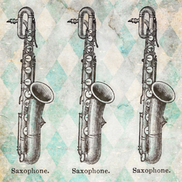 Arts numériques intitulée "Three Saxophones" par Jon Woodhams, Œuvre d'art originale, Travail numérique 2D