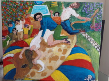 Pintura titulada "El toreo al alimon" por Joper, Obra de arte original, Acrílico
