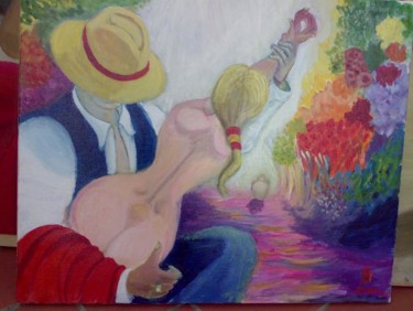 Painting titled "El tocador de señor…" by Joper, Original Artwork, Oil