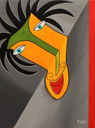 绘画 标题为“Dali prend son temp…” 由Jopy, 原创艺术品, 丙烯