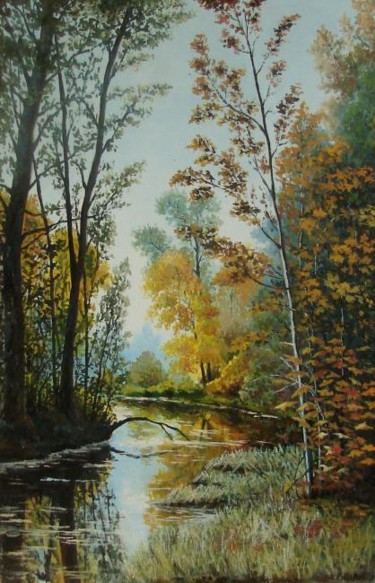 Картина под названием "Река" - Сергей Куропаткин, Подлинное произведение искусства