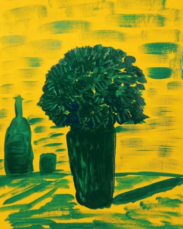 Рисунок под названием "Yellow flower" - Jora Poshytilo, Подлинное произведение искусства, Гуашь