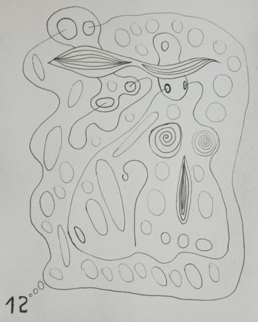 Рисунок под названием "12" - Jora Poshytilo, Подлинное произведение искусства, Шариковая ручка